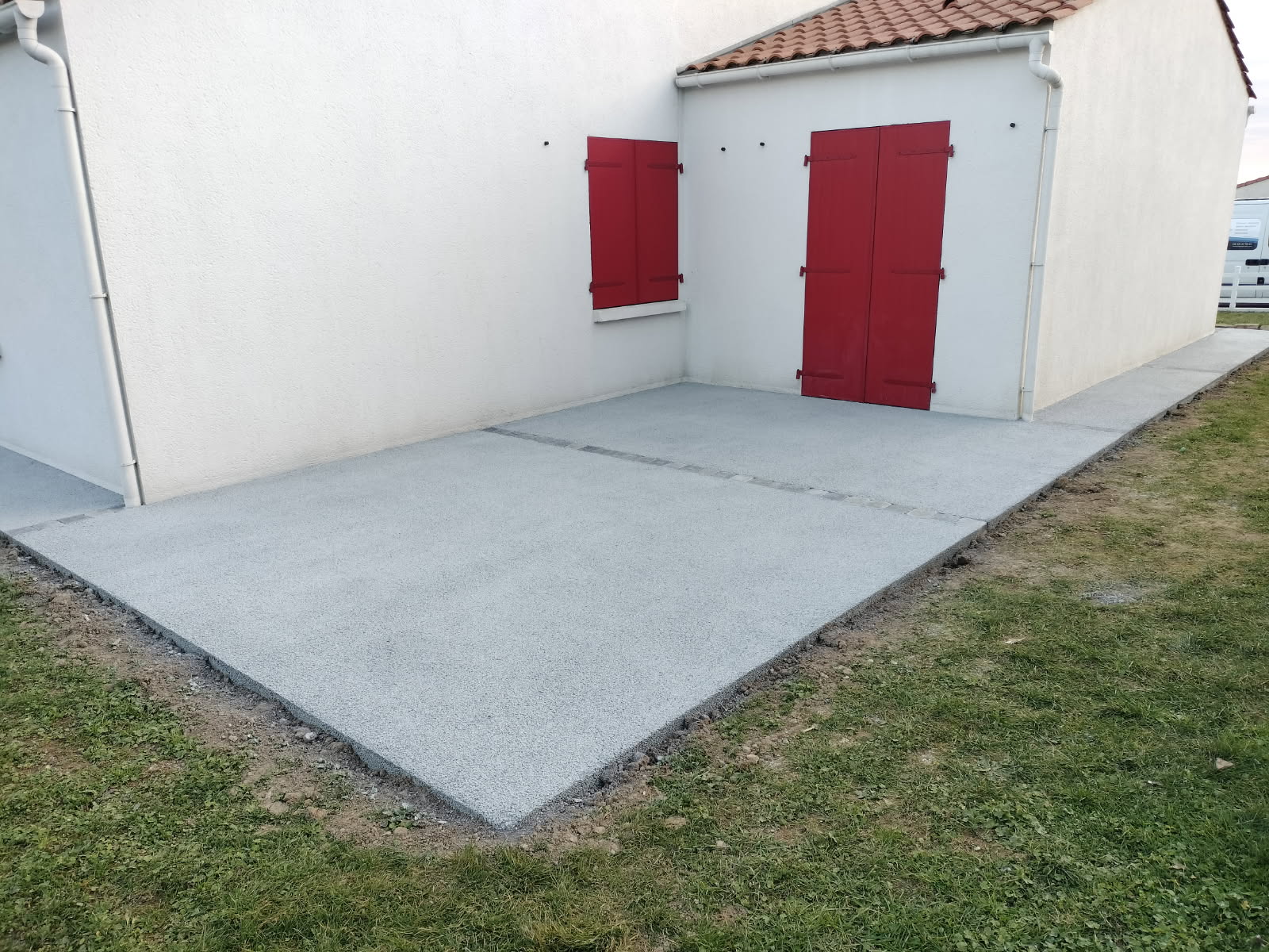 Terrasse béton poreux